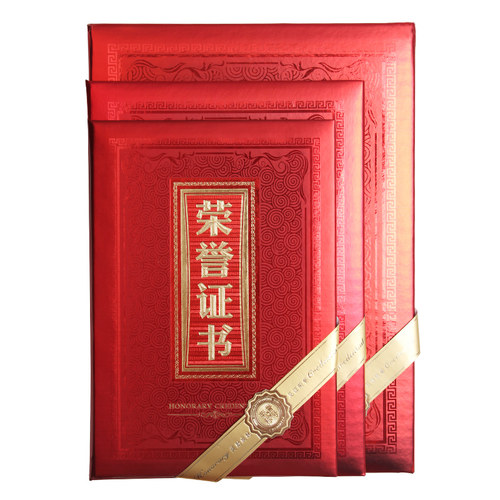 62系列 荣誉证书纸面烫金获奖证书颁奖证书外壳封面定制订制打印内芯内页定做光荣奖状证书封皮12k 8k 6k - 图2