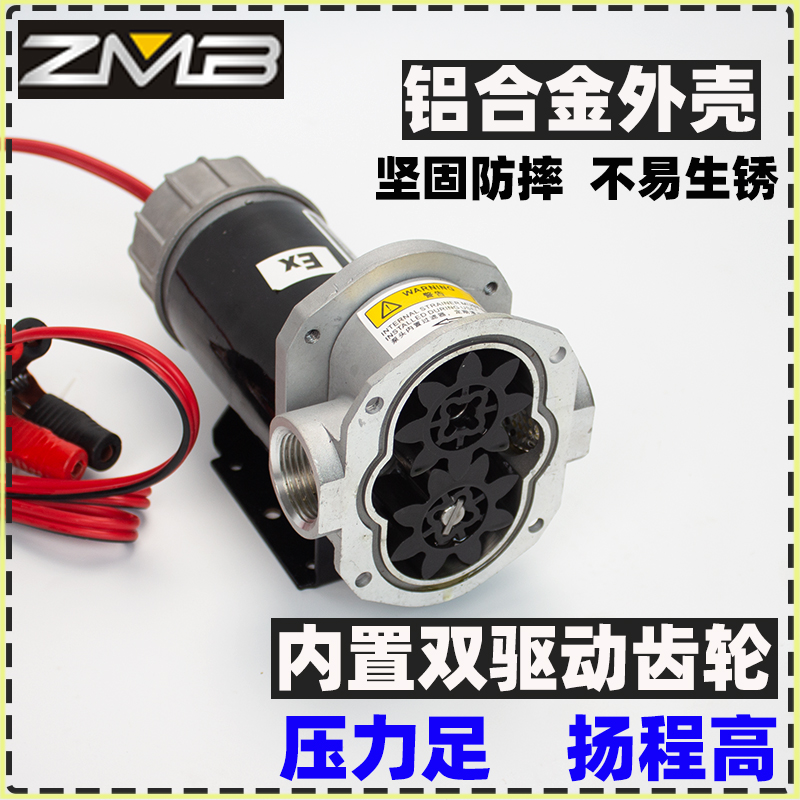 抽油泵齿轮泵12V24V防爆电动小型汽油柴油大流量车载自吸加油泵