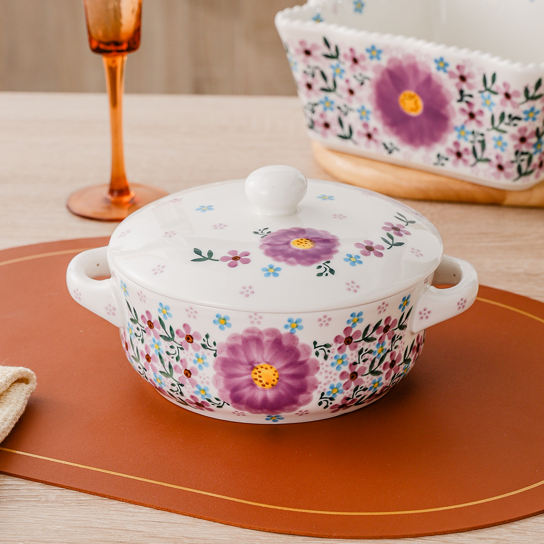 欧式家用餐桌餐具套装手工彩绘釉下彩陶瓷餐具碗杯子汤碗砧板勺托,淘宝优惠券,粉丝福利购,淘宝优惠卷