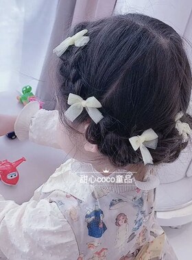 蝴蝶结发夹法式宝宝超仙可爱发卡