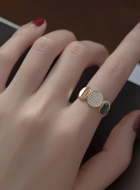 开口戒指微镶气质时尚insins潮