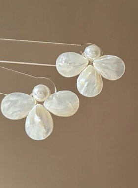 超仙法式复古珍珠贝母花朵