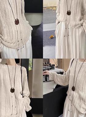 极简出街穿搭凹造型项链