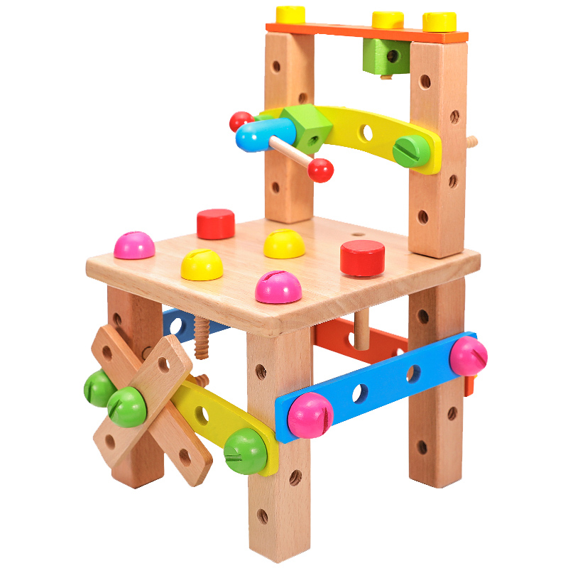 儿童扭拧螺丝螺母组合拆装可拆卸螺丝刀玩具益智动手组装男孩螺帽 - 图3