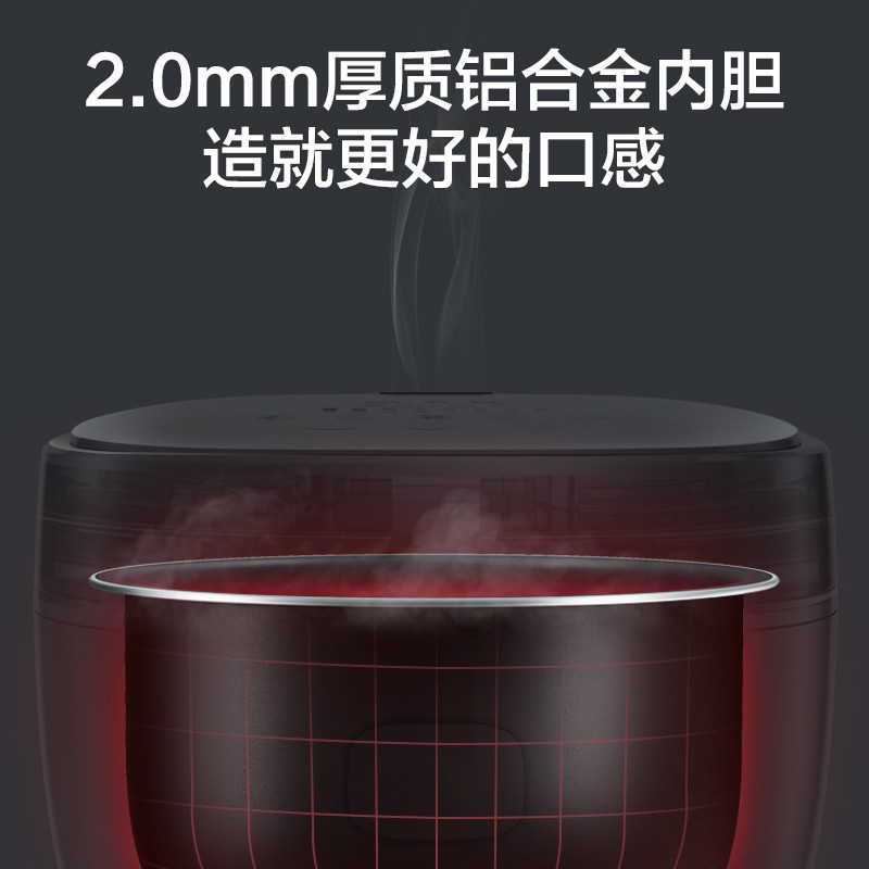 格力电饭煲家用多功能智能电饭锅全自动4L煮饭锅2到5人GDF-40X21C - 图0