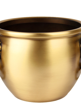 泰山阁铜狮首缸摆件小号礼品