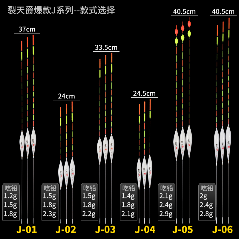 3支装鱼漂套装全套野钓浮漂纳米高灵敏加粗醒目鲫鱼漂浮标渔具 - 图1