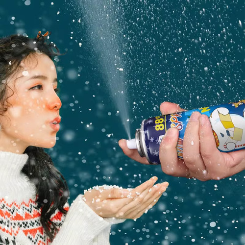 仿真雪花喷雾喷雪罐可点燃圣诞节飞下雪喷雾器造雪景氛围感装饰品 - 图3