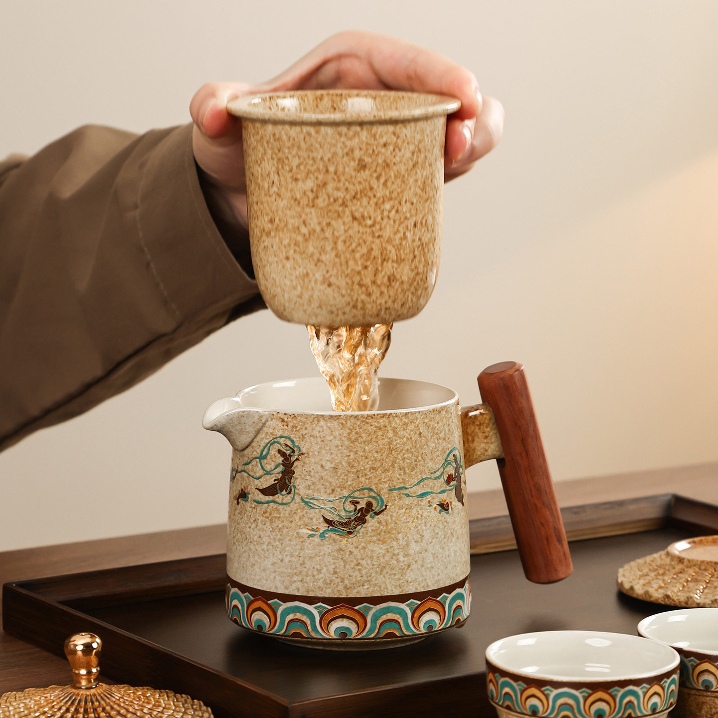 Chuwu Forbidden City Dunhuang Quick Cup Travel Tea Set