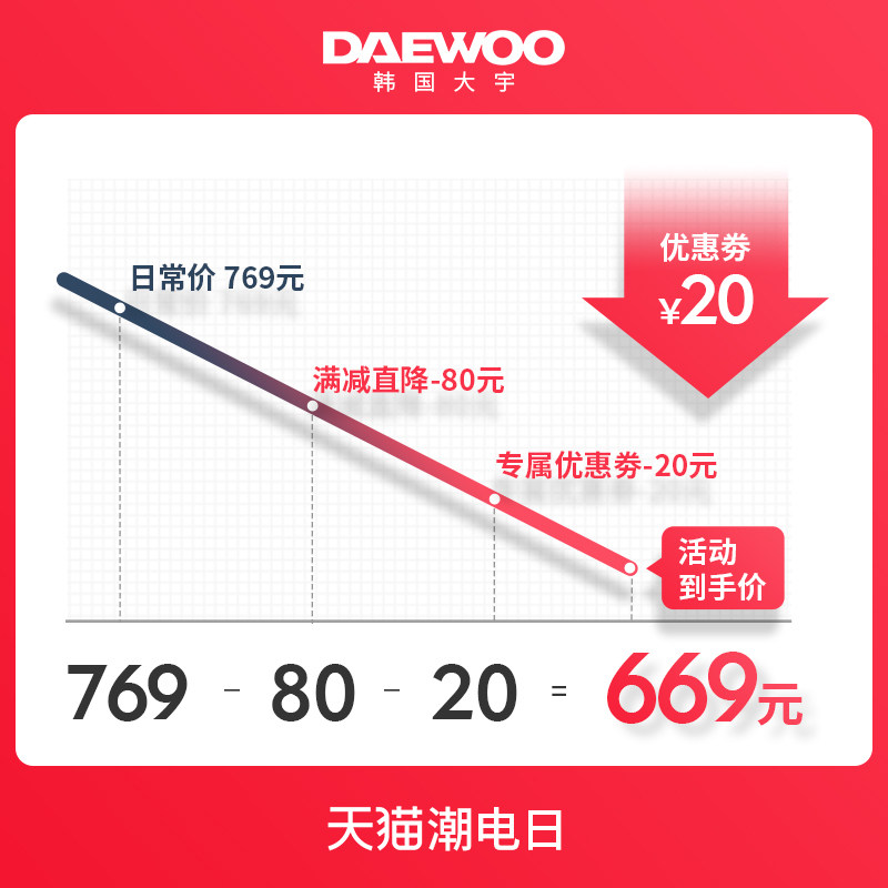 韩国大宇空气炸锅智能家用多功能杯 大宇蒙西空气炸锅