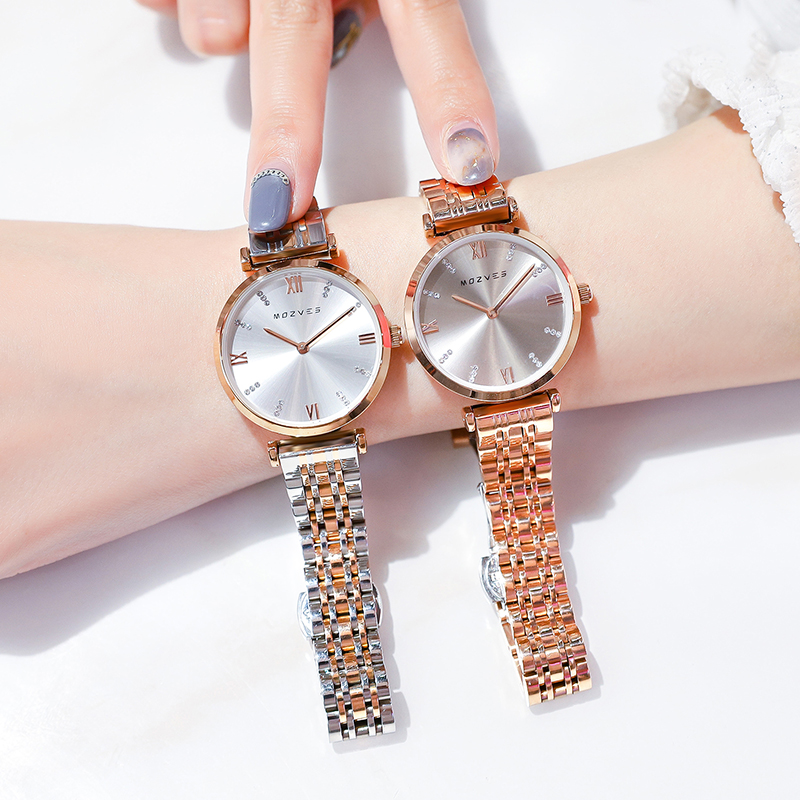 时尚女士防水简约网红学生酷石英表 帝梵达手表国产腕表