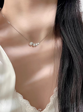 十里间s925银路路通项链锁骨链