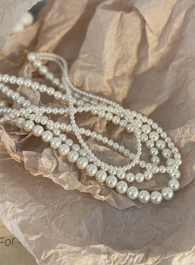 十里间小香风优雅珍珠项链锁骨链