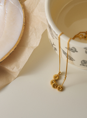 十里间s925银圆环项链锁骨链