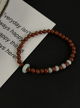 十里间红玛瑙新中式翡翠手链