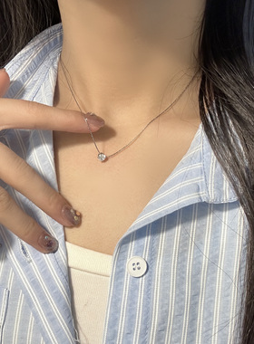 十里间直【小小鼻屎钻】简约通勤亮晶晶项链百搭锁骨链