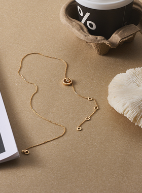 十里间s925银圆盘亮晶晶项链