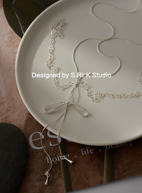 十里间【抽绳蝴蝶结】爱心项链