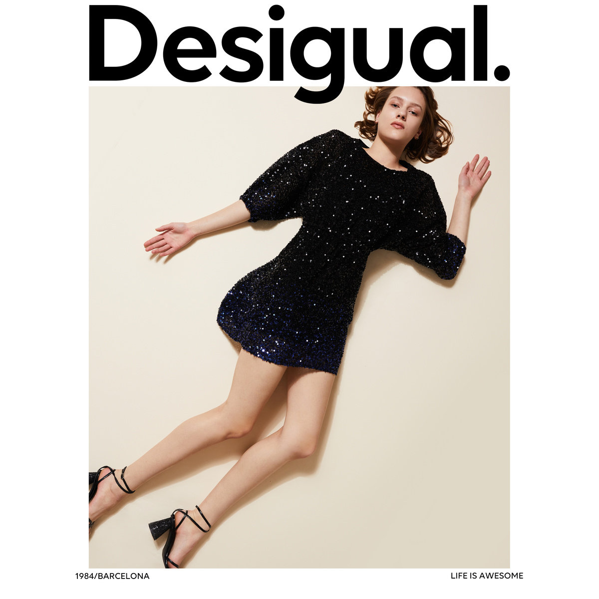 Desigual西班牙时尚奢品】针织中长款连衣裙