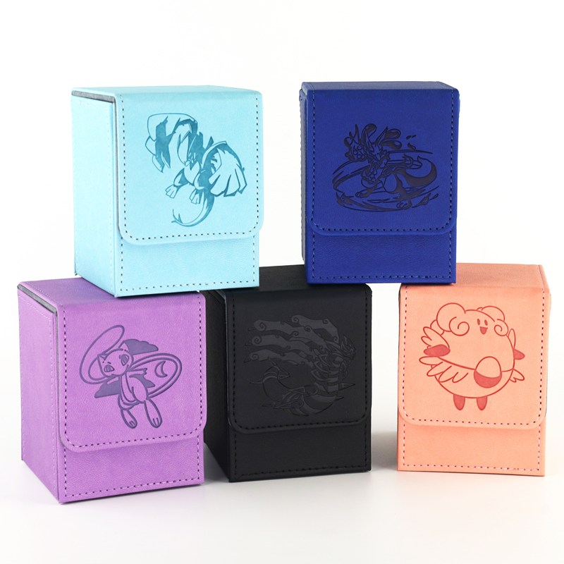 MUNTO宝可梦卡盒收纳盒ptcg皮卡丘定制皮质卡牌盒套装卡套游戏王 - 图3