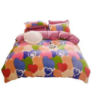 北极绒冬季珊瑚绒加厚被套单件学生宿舍单人被套加绒牛奶绒被罩