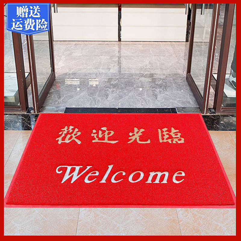 酒店门口欢迎光临迎宾地毯门垫定做商用地垫进门丝圈防滑加厚脚垫_虎窝淘