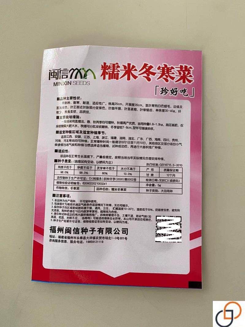 糯米冬寒菜种籽冬苋菜种子适合冬天菜种冬季蔬菜苗青菜孑菜籽菜苗