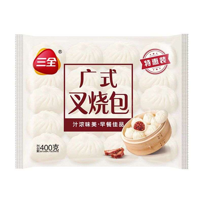 三全广式蜜汁叉烧包400g营养早餐方便速食茶楼早茶包点冷冻半成品,淘宝优惠券,粉丝福利购,淘宝优惠卷