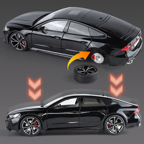 奥迪rs7车模1比18仿真合金遥控汽车模型收藏摆件玩具车男生礼物 - 图3