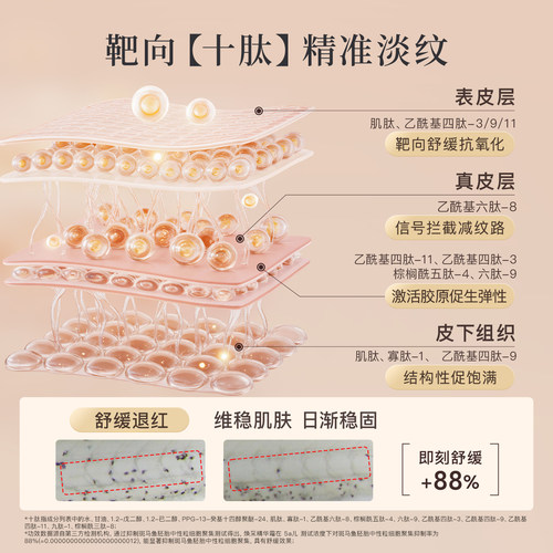 植卡美十肽霜抗皱提亮紧致冰淇淋质地面霜淡纹好吸收精华霜 - 图0