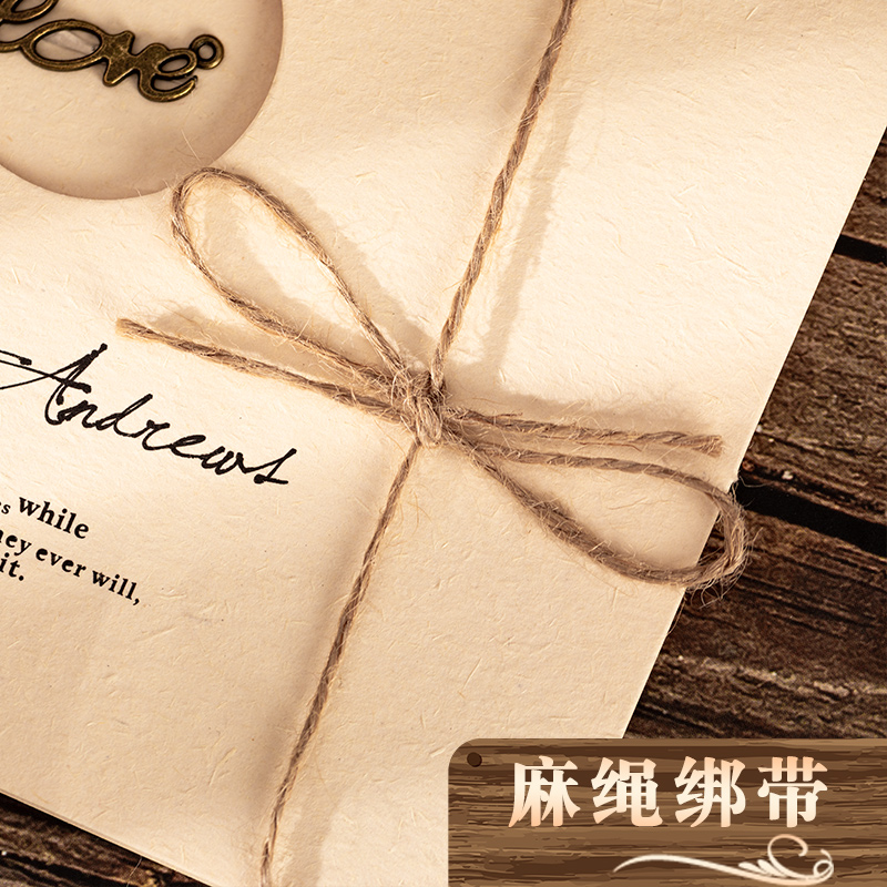 Retro greeting card 3D blessing small card