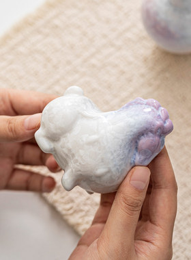 蕴华堂结晶釉小马桌面小摆件轻奢高档家用装饰乔迁礼物节日送礼