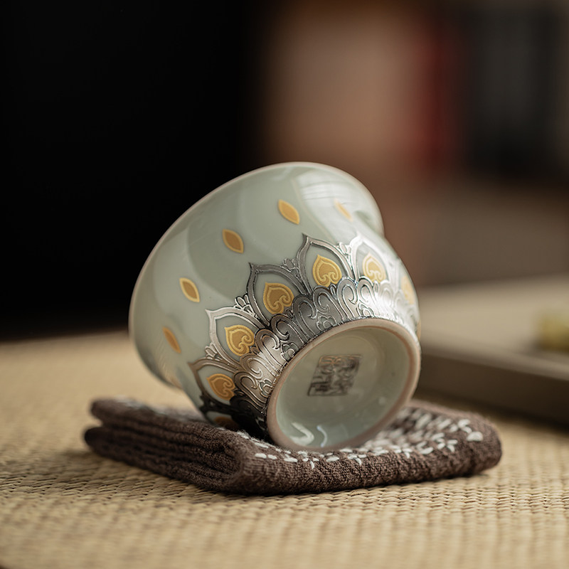 蕴华堂 国潮风敦煌草木灰釉主人杯陶瓷个人专用杯品茗杯功夫茶具,淘宝优惠券,粉丝福利购,淘宝优惠卷