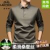 Classic car mulberry silk long sleeve T-shirt for men