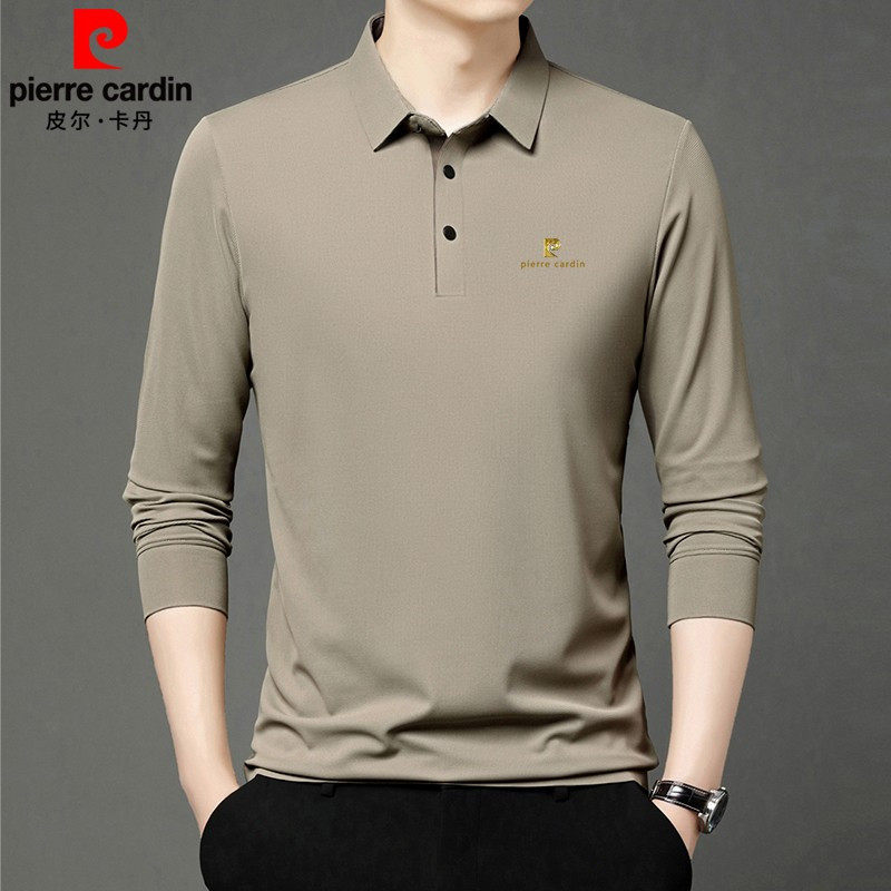 Pierre Cardin mulberry silk long sleeve T-shirt for men