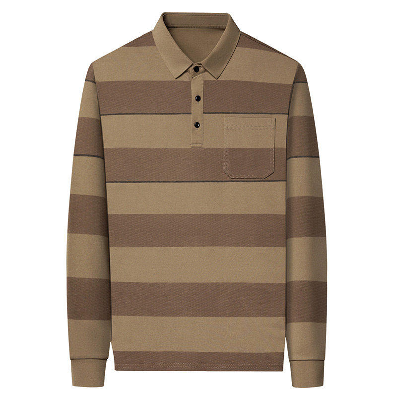 Classic car striped 100% cotton long sleeve t-shirt