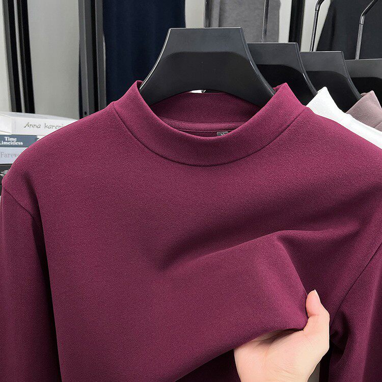 Classic car double-sided German velvet long-sleeved T-shirt for men