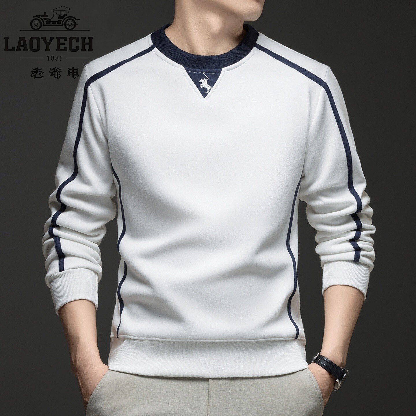 Classic car sweatshirt for men fall 2025 new