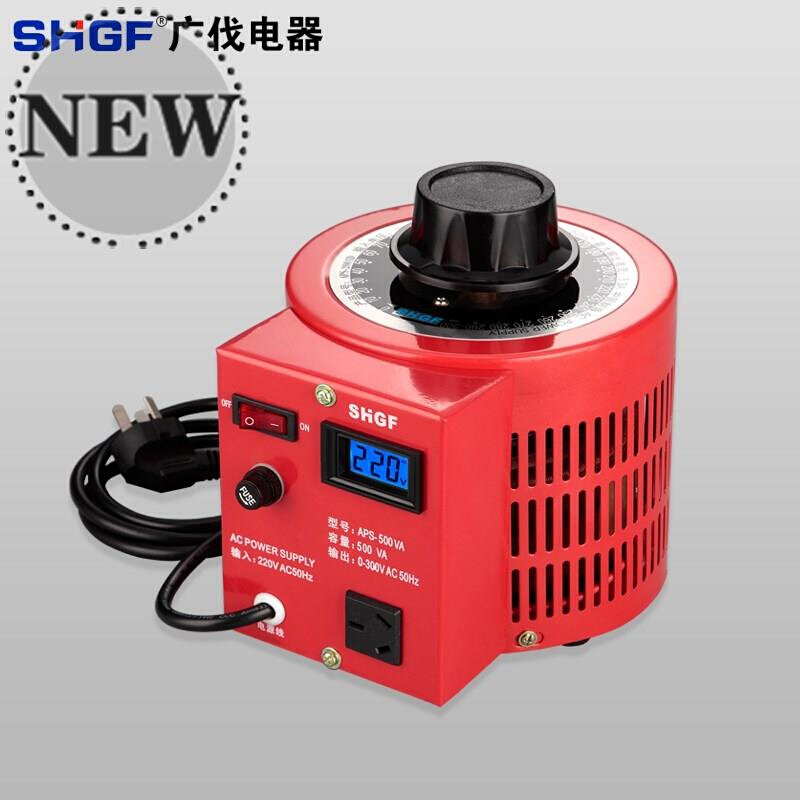 广伐调压器220v单相可调0300vn碳刷变压器0.5kva交流调压电源500w - 图0