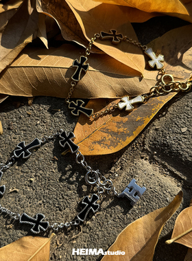 自制中古十字架手链男