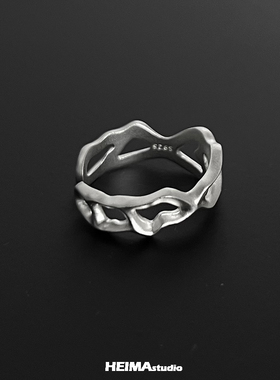 泯灭系列Y2K纯银戒指男款