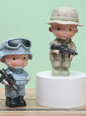 军人手办退伍士兵兵哥哥纪念品