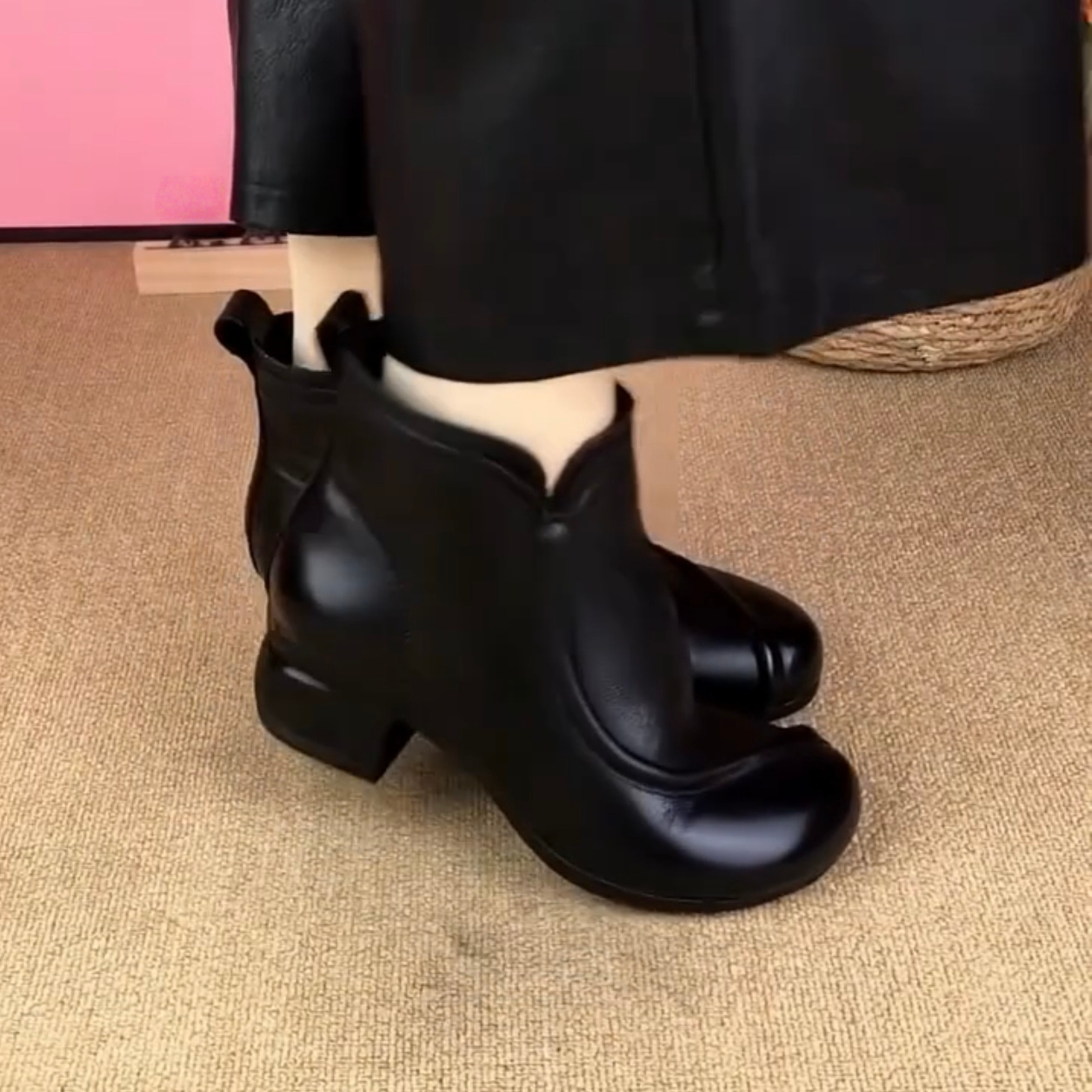 品牌断码真皮低跟短靴女加绒保暖软底马丁靴冬季新款复古防滑棉靴,淘宝优惠券,粉丝福利购,淘宝优惠卷