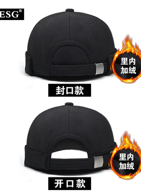 大头围羊毛呢地主帽男冬季瓜皮帽