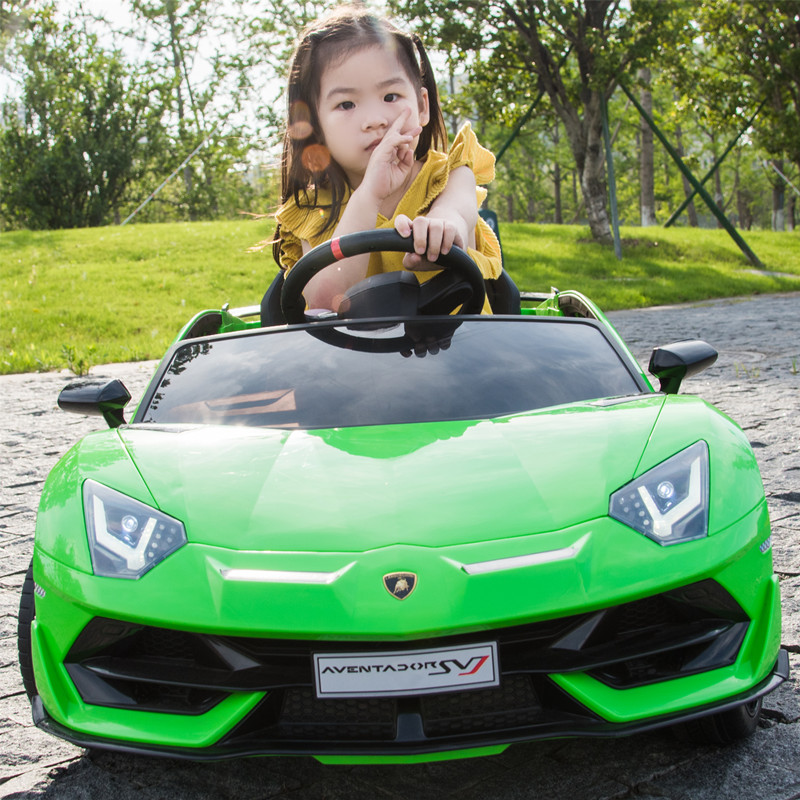 兰博基尼儿童车电动小孩可坐遥控车 奇梦母婴儿童电动车