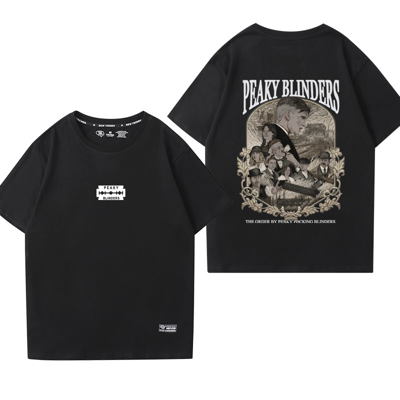 浴血黑帮谢尔比周边剃刀党复古t恤 潮货制燥T恤