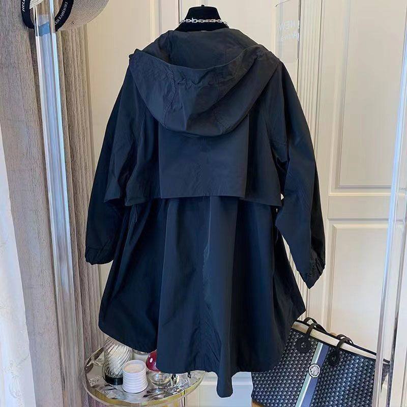 高级春秋款2025气质新款连帽宽松休闲中长款风衣外套女小众上衣,淘宝优惠券,粉丝福利购,淘宝优惠卷