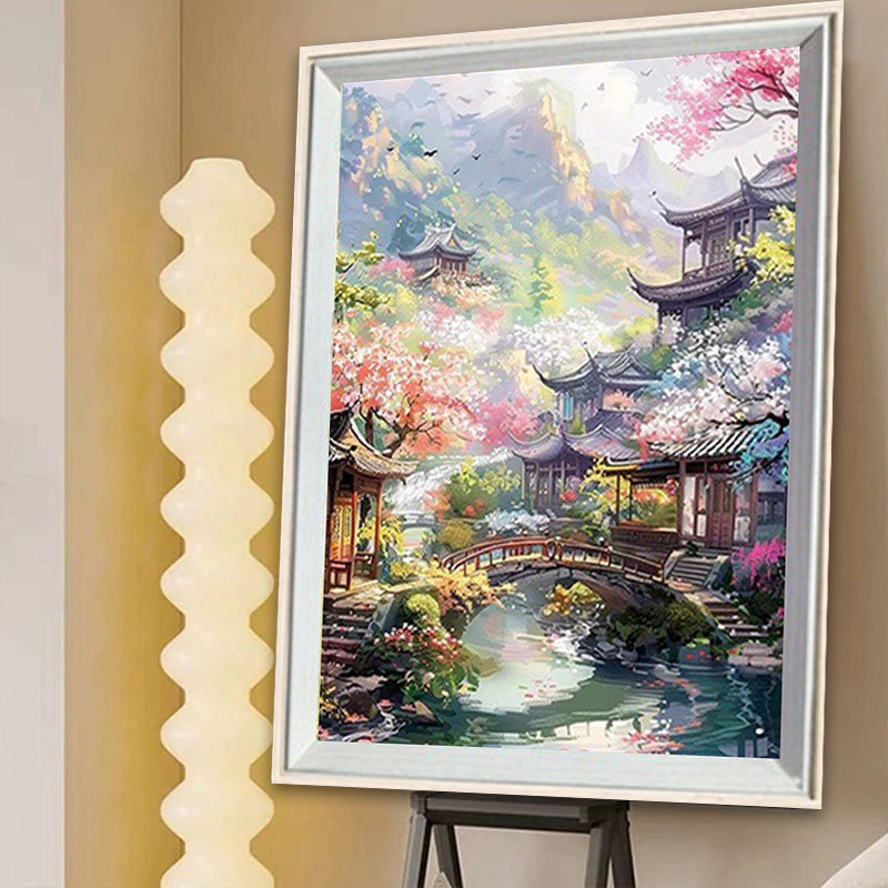 钻石画2025新款古风山水高难度客厅玄关粘钻挂画手工diy十字绣,淘宝优惠券,粉丝福利购,淘宝优惠卷