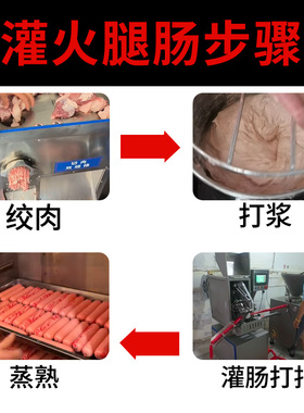 强力正元火腿肠加工灌肠全套机器设备商用香肠烤肠打结一体全自动