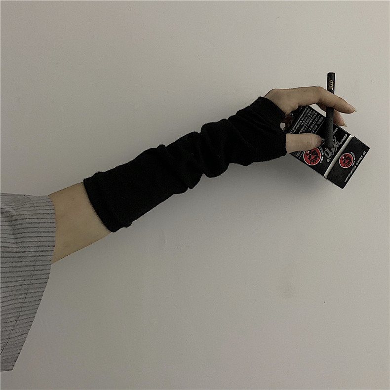 漏指棉嘻哈半指2019韩版女款手套 亲杨手套